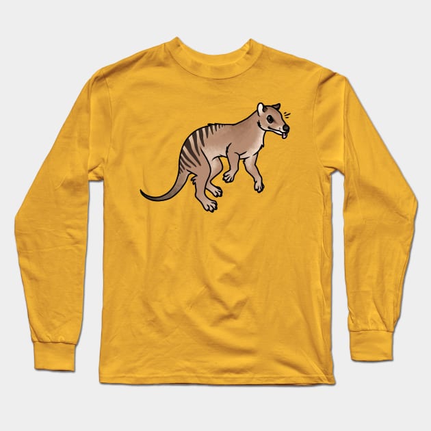 Cute Thylacine Long Sleeve T-Shirt by saradrawspaleo